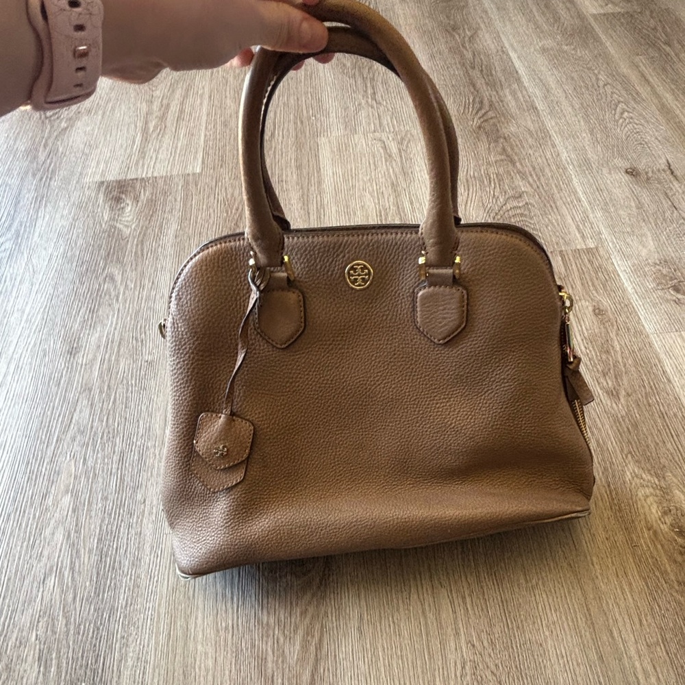 Tory Burch Robinson Tan Leather Satchel - Picture 9 of 16